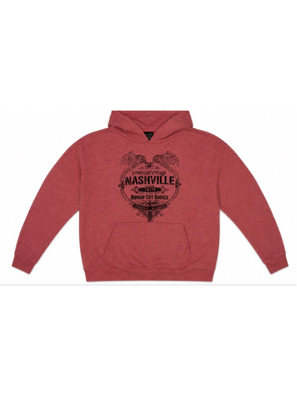 Nashville Salt Creek American Vintage Rough Cut Basics Hoodie Womens Large Red